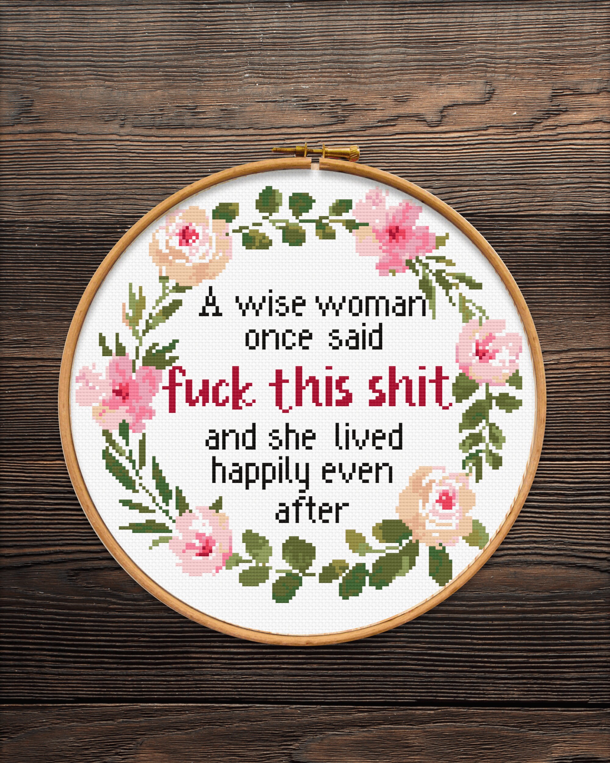 Snarky Cross Stitch Pattern PDF Digital Download Sassy Adult Etsy