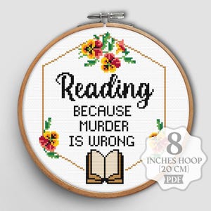 Leesgrage kruissteekpatroon pdf: boekenliefhebber Read Librarian Nerd Reading (digitale download) afbeelding 8
