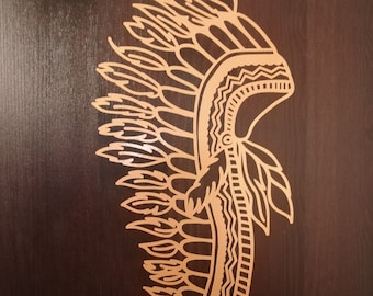 Plotter File | Indian Feather Crown | PDF + SVG + DXF