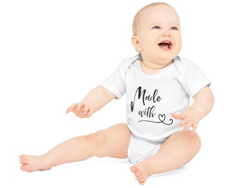 Made with heart | Baby Organic Short Sleeve Bodysuit