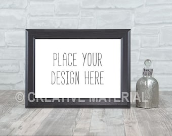 Black Frame Mockup | Styled Stock Photography | Showcase |  Frame Ratio: 30cm x 20cm or 11,75" x 8" | File #23 by Creative Material