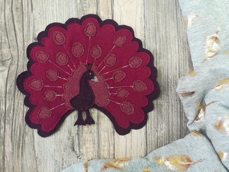 Pfau Paula Applikationsvorlage PDF Printable