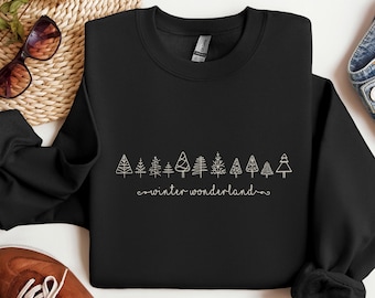 Winter Wonderland, trees, Merry Christmas, Unisex, Family Christmas Sweaters, gift idea, Sweatshirt, Shirt, Crewneck, Holiday Sweatshirts