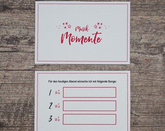 Music Requests | Music Moments | PDF Printable