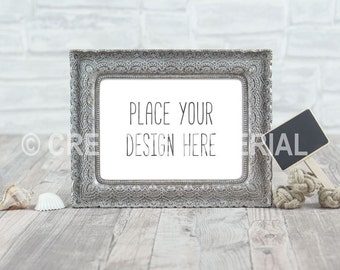 Frame Mockup | Summer | Shell | Stock Photo | Creative Showcase |  Frame Ratio: 18cm x 13cm or 7" x 5" | File #29 by Creative Material