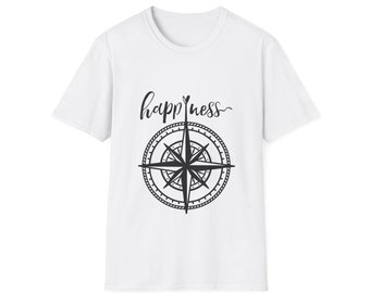 T-Shirt | Happiness Compass Illustration | Unisex soft style