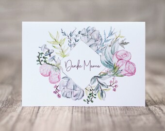 Grazie mamma, festa della mamma | Set PDF stampabile | 4 carte