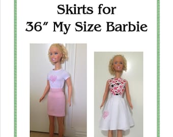 Skirts pattern for 36" to 38" Fashion Doll