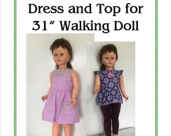 Dress and Top Pattern for 31in Wendy Walker Regal Doll