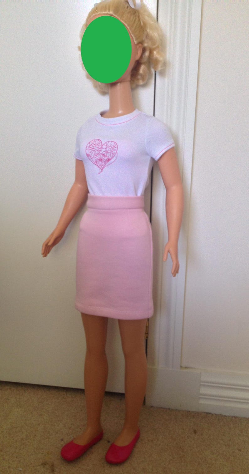 Patrón de camiseta para muñeca de moda de 36" a 38" imagen 2