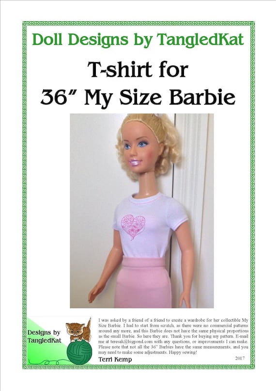 Barbie t shirt pattern clearance
