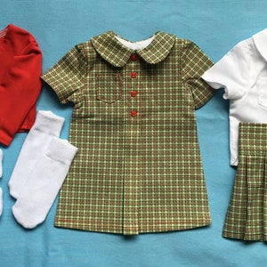 School Uniform Pattern to Fit 18in Soft-bodied Dolls Like American Girl ...