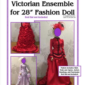 Victorian Elegance Ensemble Pattern für 72cm Fashion Doll