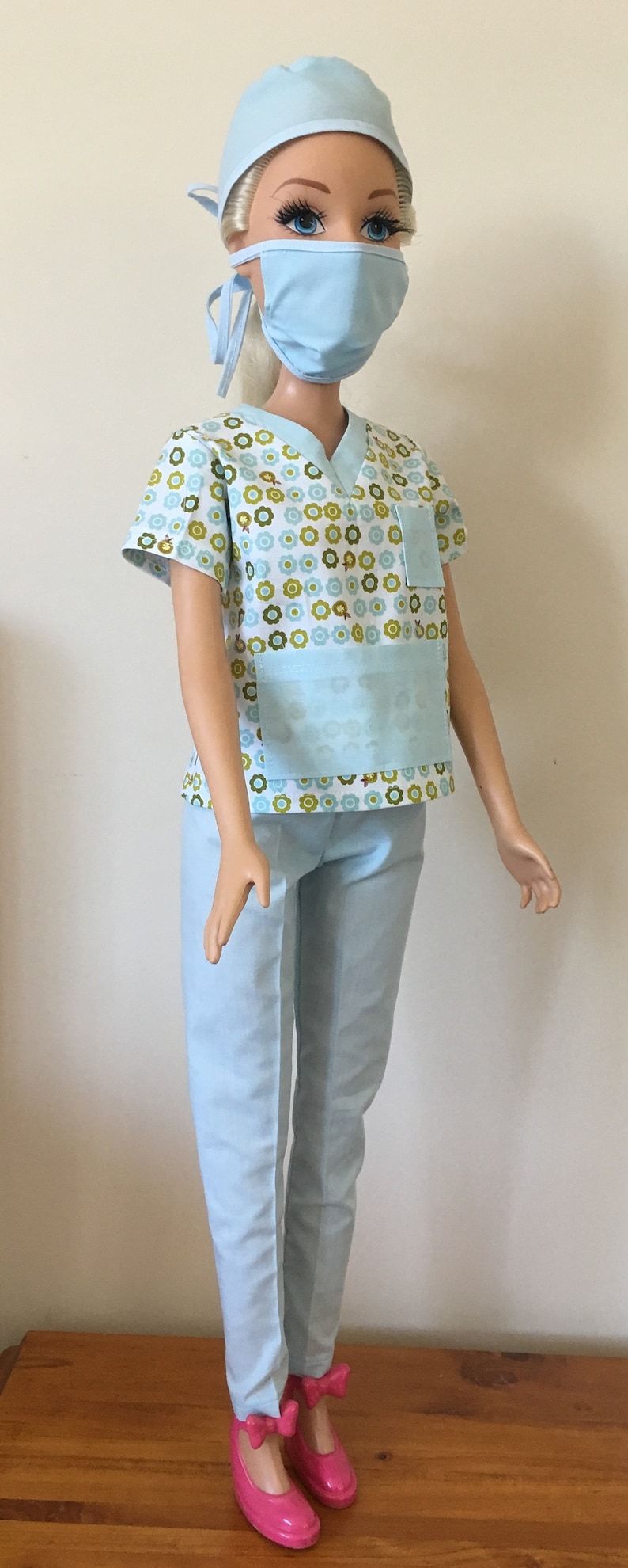 Printable Pattern Barbie Scrubs