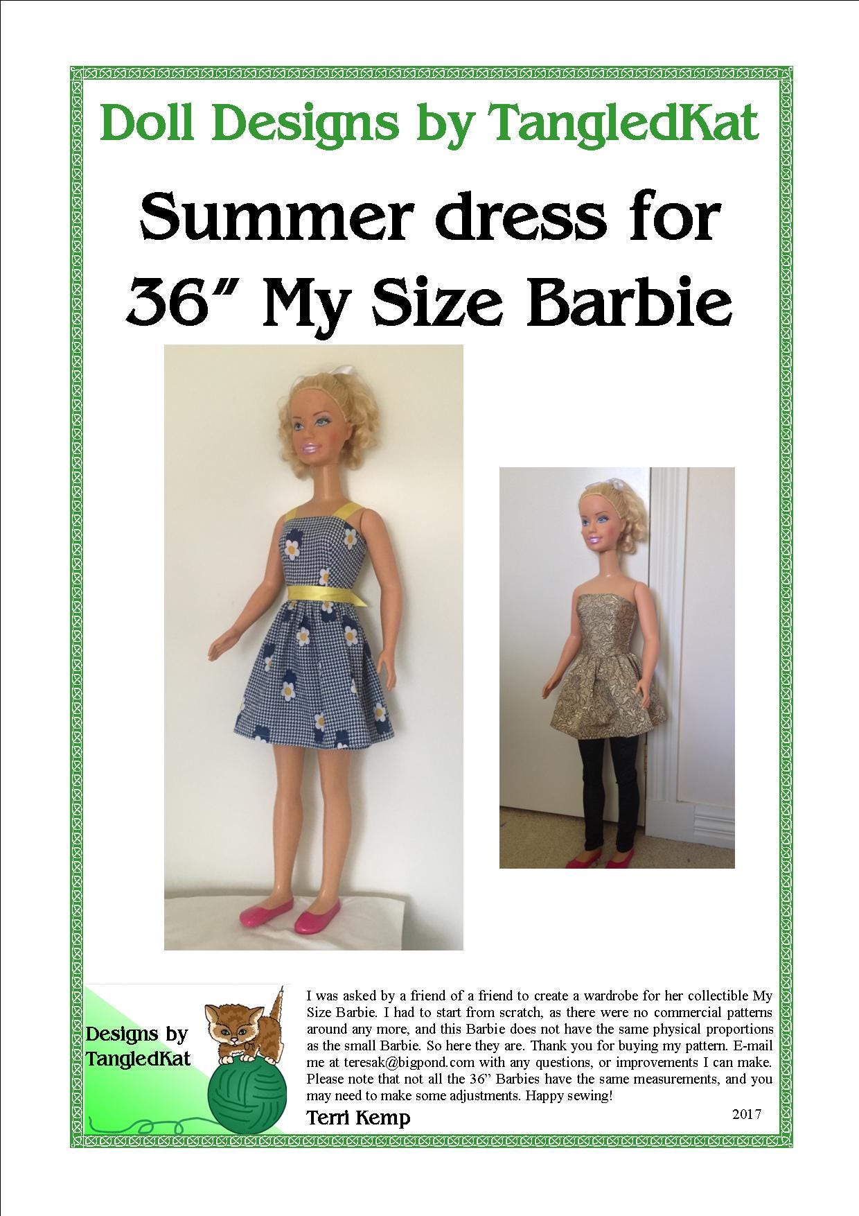 My Size Barbie Doll Clothes Pattern Lot of 12 MorrisseyDolls