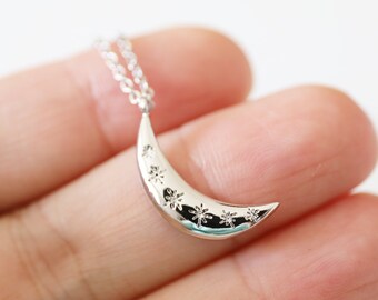 Moon Necklace • Moon and Star Necklace • Birthday Gift • Bridesmaid Gift •Holiday Gift • Mothers Day Gift