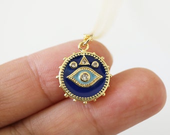 Blue Evil Eye Charm Necklace, Evil Eye Necklace, Birthday Gift,Layered Necklace,Dainty Necklace