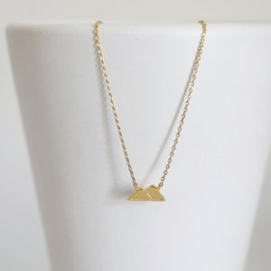 Mountain Necklace Tiny Gold Mountain Charm Necklace Birthday Gift Bridesmaid Gift image 6