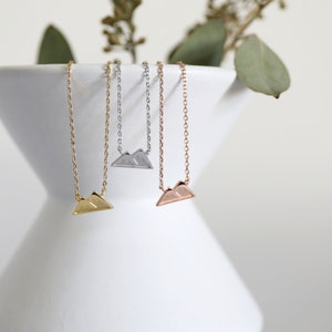 Mountain Necklace Tiny Gold Mountain Charm Necklace Birthday Gift Bridesmaid Gift image 9
