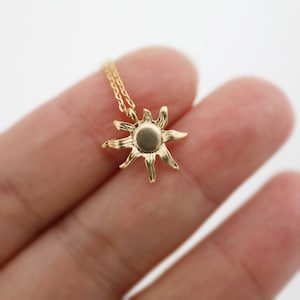 Sun Necklace•  Gold Sun Charm Necklace •Birthday Gift • Bridesmaid Gift • Graduation Gift