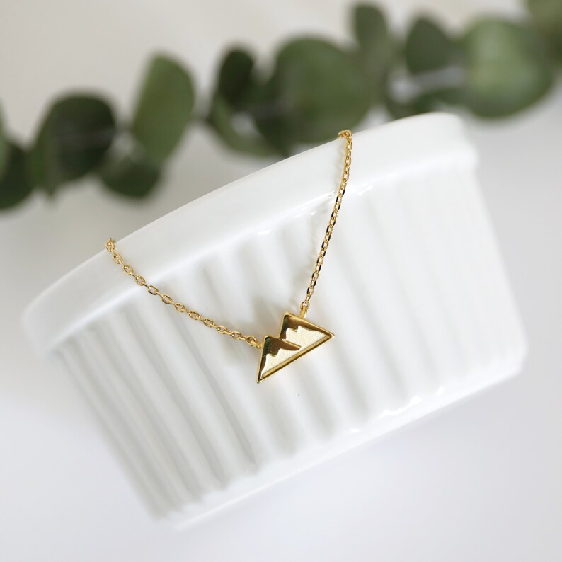 Mountain Necklace Tiny Gold Mountain Charm Necklace Birthday Gift Bridesmaid Gift image 5