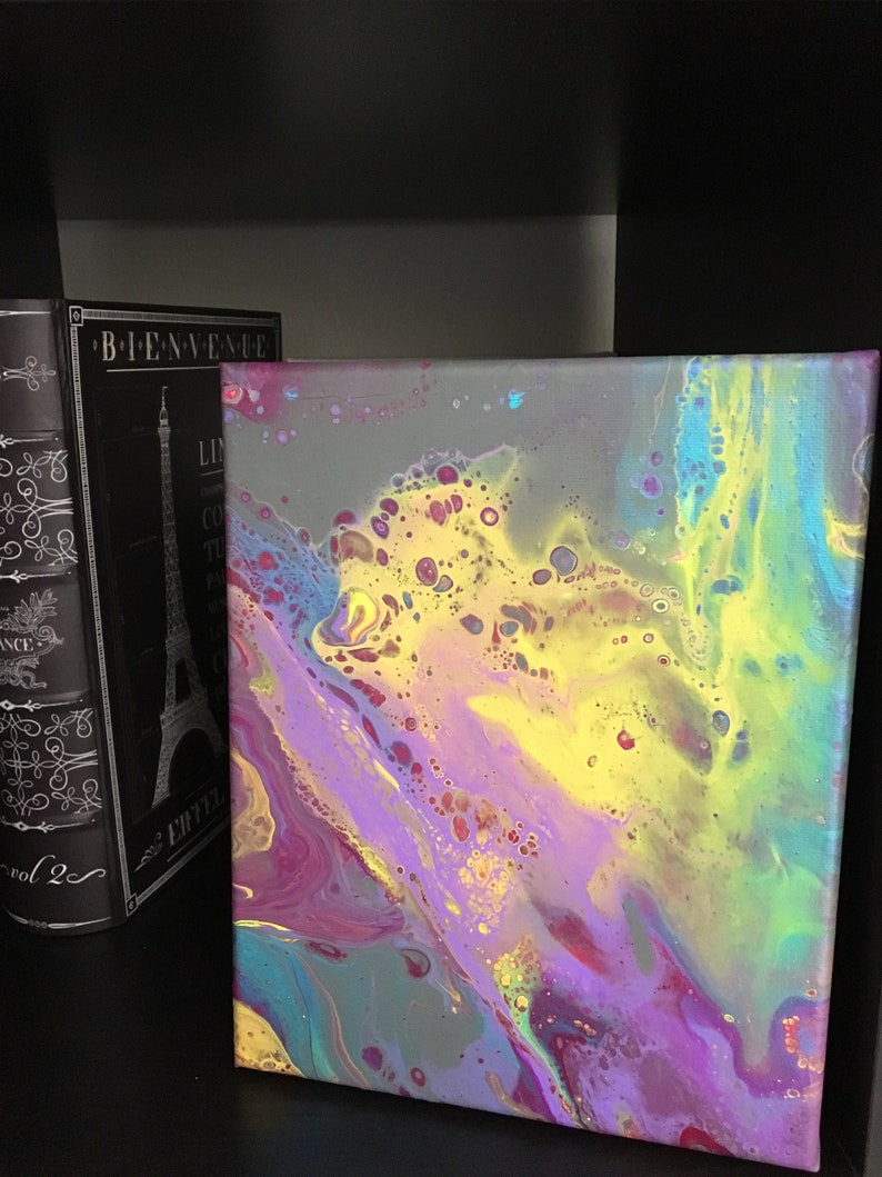 8x10 unicorn Puke Art Canvas Painting protective Etsy