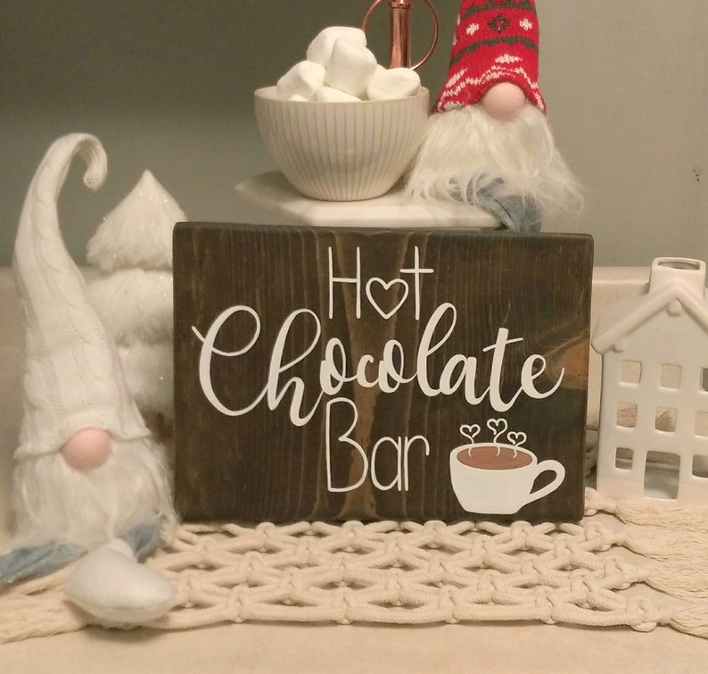 Hot Chocolate Bar Sign Hot Cocoa Bar Wedding Decor Handmade Etsy