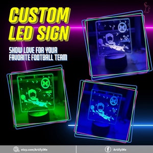 Score Big with Custom Football-Themed LED Signs - Personalize Your Space!