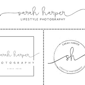 Logotipo prefabricado, diseño de logotipo de fotografía, logotipo prefabricado, logotipo de firma, logotipo femenino y marcas de agua, logotipo cursivo, marca de logotipo escrito a mano