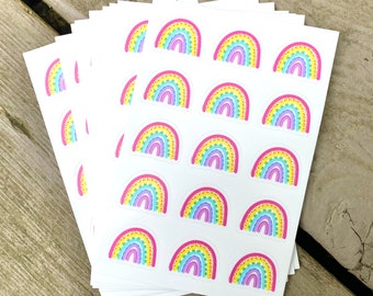 Hand Drawn - Rainbow Durable & Weatherproof Vinyl Die Cut Sticker Sheet 4"x6"