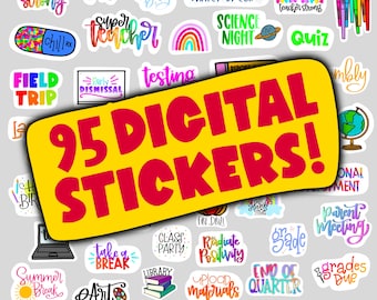 95 DIGITAL Teacher Planner Stickers