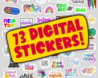 73 DIGITAL Teacher Planner Stickers