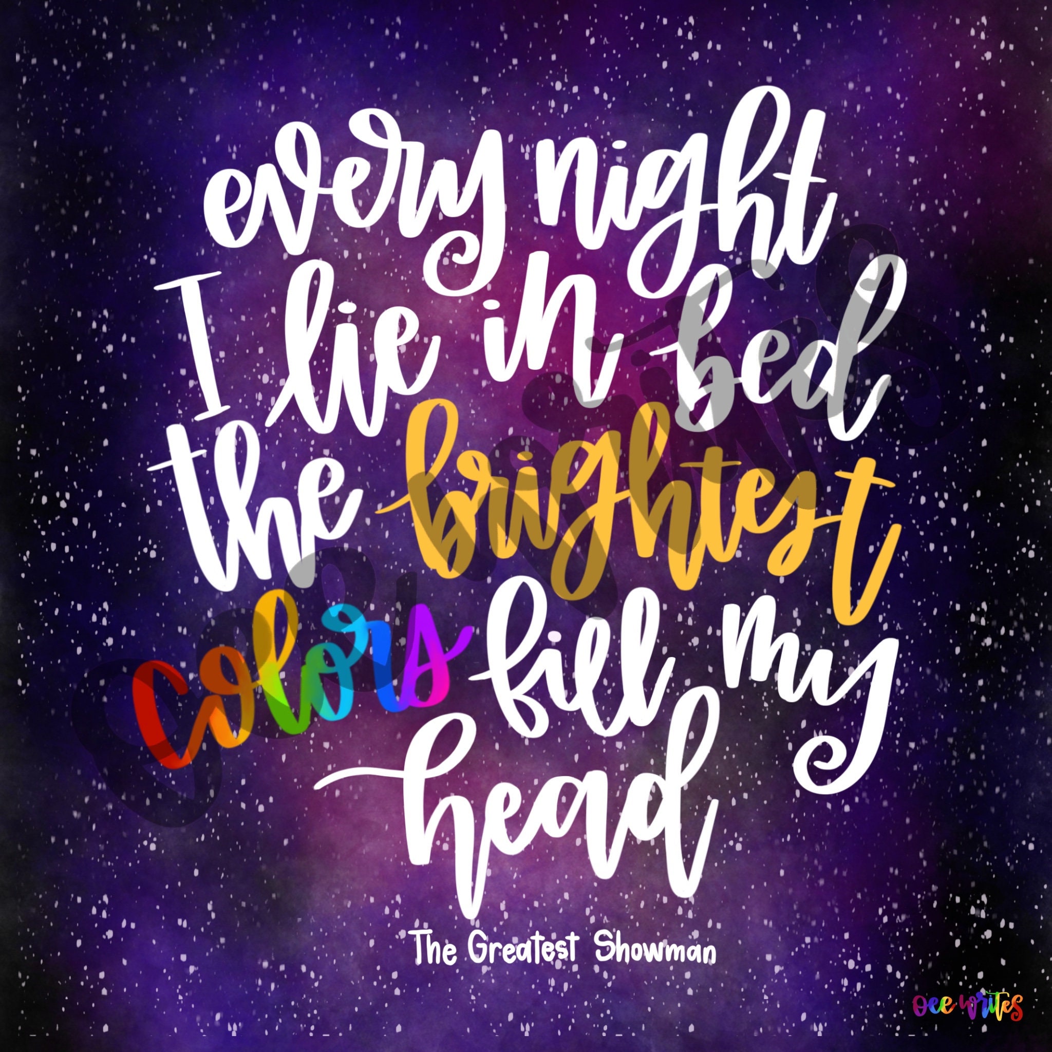 Greatest Showman Quote Pack Hand Lettered Printable Wall - Etsy UK