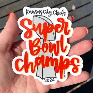 2024 Super Bowl Champs Kansas City Chiefs Durable Waterproof Vinyl Sticker image 1