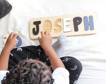 Wooden Name Puzzle, Personalized Gifts for Kids, Easter Gifts, Name Puzzle, Custom Toddler Name Puzzle, Gender Neutral Name Sign