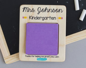 Teacher Sticky Note Holder, Appreciation Gifts, Post it Holder, Personalized Teacher Gifts, End of Year Gift for Teacher, Gift from Student