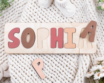 Wooden Name Puzzle, Baby's First, Personalized Gift for Kids, Toddler Toys, New Baby Gift, Nursery Decor, Gift for Kids