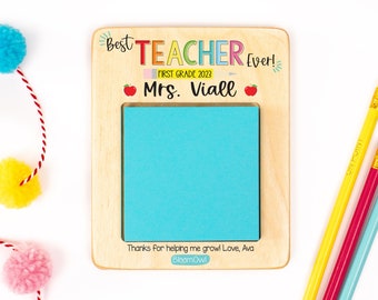 Teacher Appreciation Gifts, Sticky Note Holder, Post it Holder, Personalized Teacher Gifts, End of Year Gift for Teacher