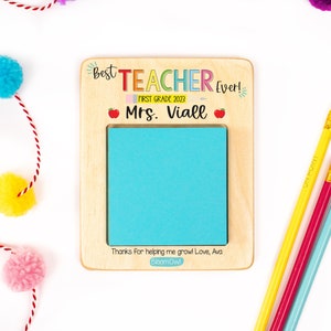 Teacher Appreciation Gifts, Sticky Note Holder, Post it Holder, Personalized Teacher Gifts, End of Year Gift for Teacher