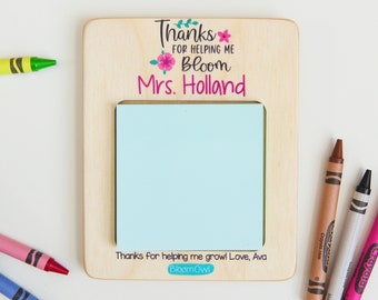 Teacher Appreciation Gifts, Sticky Note Holder, Post it Holder, Personalized Teacher Gifts, End of Year Gift for Teacher