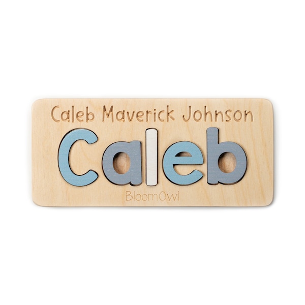 Custom Name Puzzle, Easter Gifts for Boys, Toddler Toys, Wooden Name Puzzle, Montessori Toys, Kid Name Puzzle, Toddler First Birthday