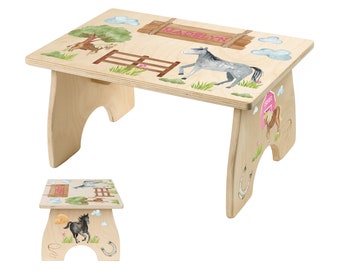 Horse Toddler Step Stool, Step Stool for Kids, Woodland Step Stool, Toddler Gift, Kids Furniture, Easter Gift for Girl, Bathroom Stool