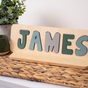 Wooden Name Puzzle, Easter Gifts, Gift for Kids, First Birthday Gift, Personalized Name Puzzle, New Baby Gift, Baby Shower, Puzzle for Kids