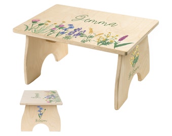TRUCK FURNITURE CHILD STOOL ② Toddler Step Stool, Truck Step Stool for Kids, Personalized