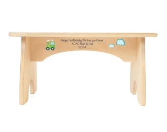 Toddler Step Stool, Truck Step Stool for Kids, Personalized