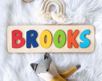 Custom Name Puzzle For Kids, Easter Gifts, Wooden Name Puzzle, Personalized Gift for Baby, Toddler Puzzle, Wooden Montessori Toys.