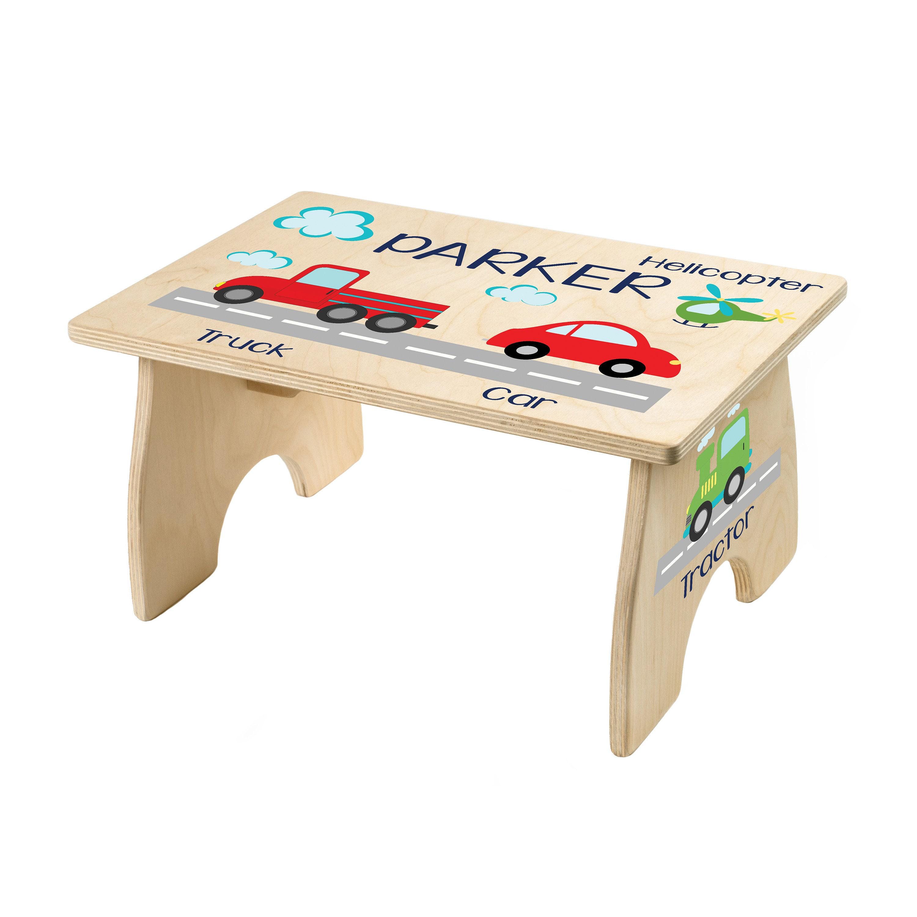 Toddler Step Stool, Truck Step Stool for Kids, Personalized