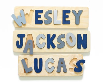 Name Puzzle, Easter Gifts for Boy, Wooden Name Puzzle, First Birthday Gift, Personalized Puzzle, Wooden Toys, New Baby Gift For Boys