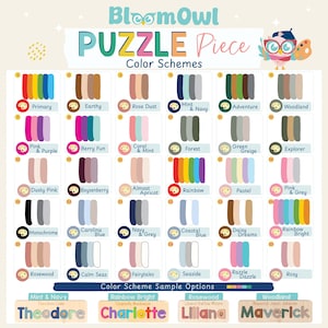 a poster with a bunch of different colors on it