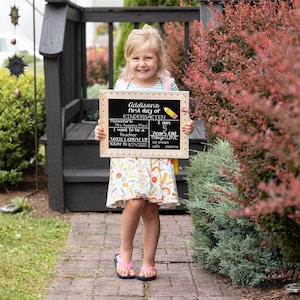 Last Day of School Sign, First Day of School Chalkboard, Reusable Day of School Sign, First Day of Preschool